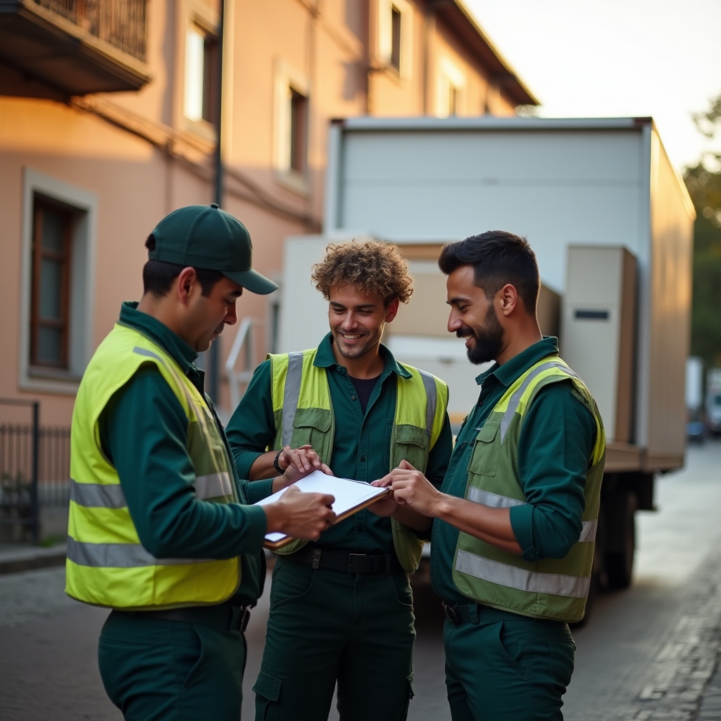 Il team Noviqnixx al lavoro durante uno sgombero